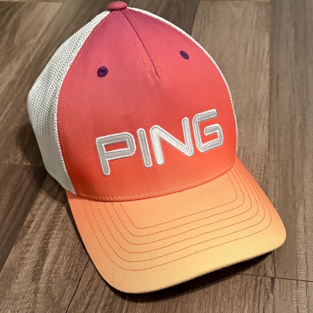 Ping Gradient Orange and Pink Golf Baseball Hat